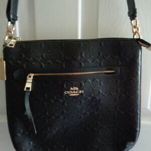 COACH MAE FILE CROSSBODY BAG - EMBOSSED SIGNATURE - EUC